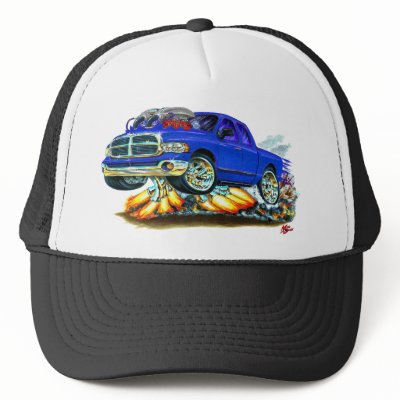 Dodge SRT10 Blue Extended Cab Truck Mesh Hats by maddmaxart