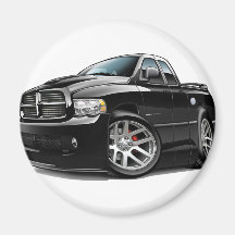 Dodge SRT10 Ram Dualcab Black Fridge Magnets