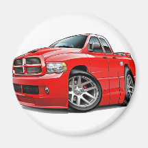 Dodge SRT10 Ram Dualcab Red Fridge Magnets