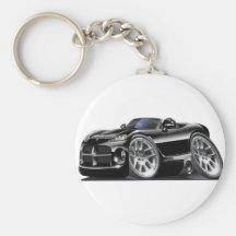 Dodge Viper Roadster Black Car Keychain