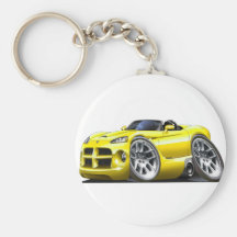 Dodge Viper Roadster Yellow Car Keychains