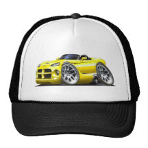 Dodge Viper Roadster Yellow Car Trucker Hats