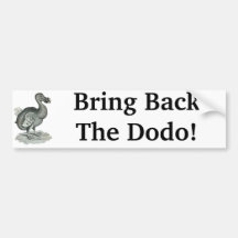 DoDo Bird Print Bumper Sticker