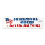 Does my American flag offend you? bumper stickers