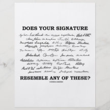Does Your Signature Resemble Any Of These? Personalized Flyer