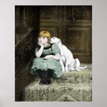 Dog Adoring Girl Posters