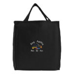 Dog Agility Run for Fun Dark Embroidered Bag embroidered bags