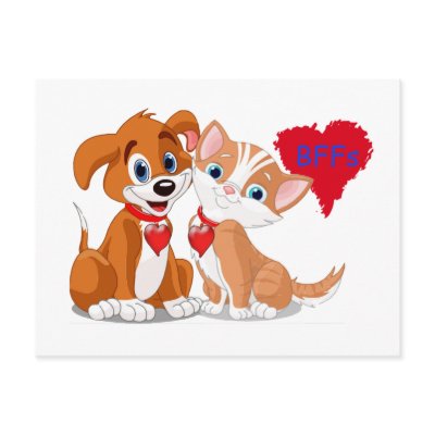 Dog and Cat BFFs Valentines by EHPlesser
