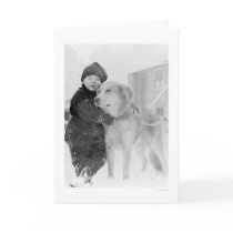 Dog and Child Nome Alaska 1926 Greeting Card