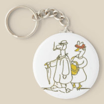 Dog and Goose Couple keychains