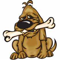 Dog and His Bone Acrylic Cut Out