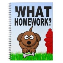 Dog ate my homework spiral note book