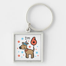 Dog Birthday 6 Key Chain