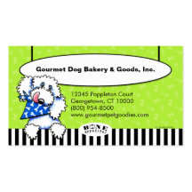 Dog Bone Appetit! Specialty Pet Foods Olive Business Card Template