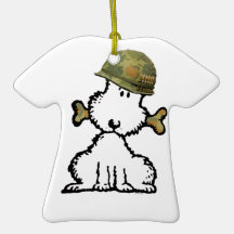 dog & bone military ornaments