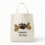Dog Bone & Paw Print Canvas Bags