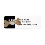 Dog Bone & Paw Print Custom Return Address Labels