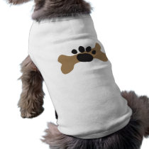 Dog Bone & Paw Print Pet Tee