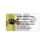 Dog Bone & Paw Print Personalized Address Label
