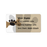Dog Bone & Paw Print Personalized Address Labels