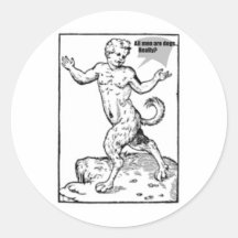 DOG BOY all men are dogs... Round Stickers
