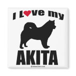 "DOG BREED" - AKITA - "I LOVE MY AKITA" REFRIGERATOR MAGNETS