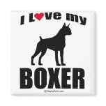 "DOG BREED" - BOXER - "I LOVE MY BOXER" FRIDGE MAGNET