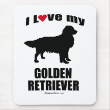 "DOG BREED" - GOLDEN RETRIEVER - "I LOVE MY GOLDEN MOUSE PADS