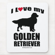 "DOG BREED" - GOLDEN RETRIEVER - "I LOVE MY GOLDEN MOUSE MATS
