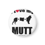 "DOG BREED" - MUTT - "I LOVE MY MUTT" FRIDGE MAGNET