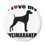 "DOG BREED" - WEIMARANER - "I LOVE MY WEIMARANER" FRIDGE MAGNET