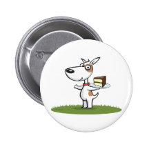 Dog Cake Pinback Buttons