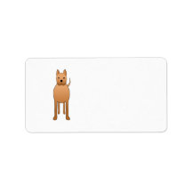 Dog Cartoon. Address Label