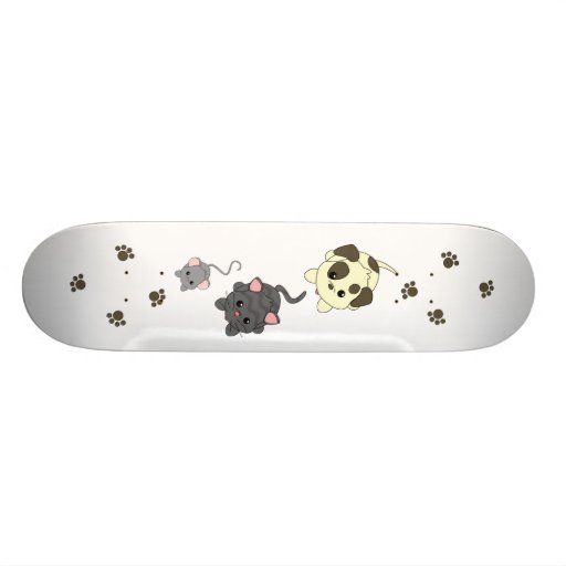 Dog Cat, Mouse Custom Skate Board