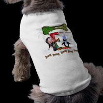 Dog Christmas Sweater Initial F pet clothing