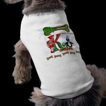 Dog Christmas Sweater Initial K pet clothing