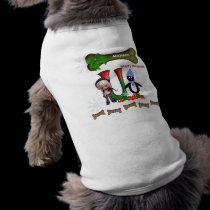 Dog Christmas Sweater Initial U pet clothing