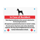 Dog Crate Card In Case of Emergency Post Card