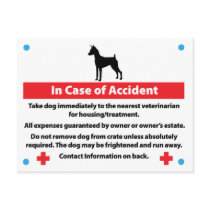 Dog Crate Card In Case of Emergency Post Card