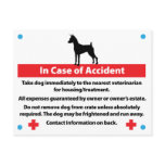 Dog Crate Card In Case of Emergency Post Cards