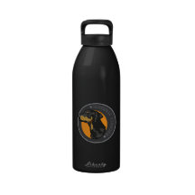 Dog Doberman Pinscher Reusable Water Bottles