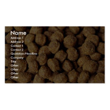Dog food business cards