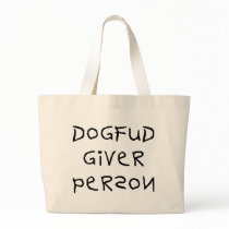Dog Fud Giver Person Canvas Bag