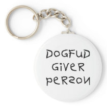 Dog Fud Giver Person Keychains