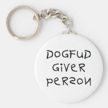 Dog Fud Giver Person Keychains