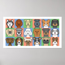 Dog Grid Print