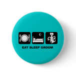 Dog groomer pinback button