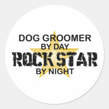 Dog Groomer Rock Star Stickers