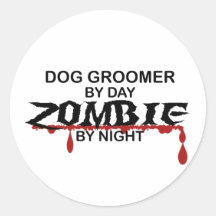 Dog Groomer Zombie Sticker