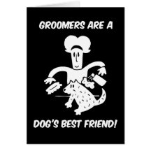 Dog groomers greeting card